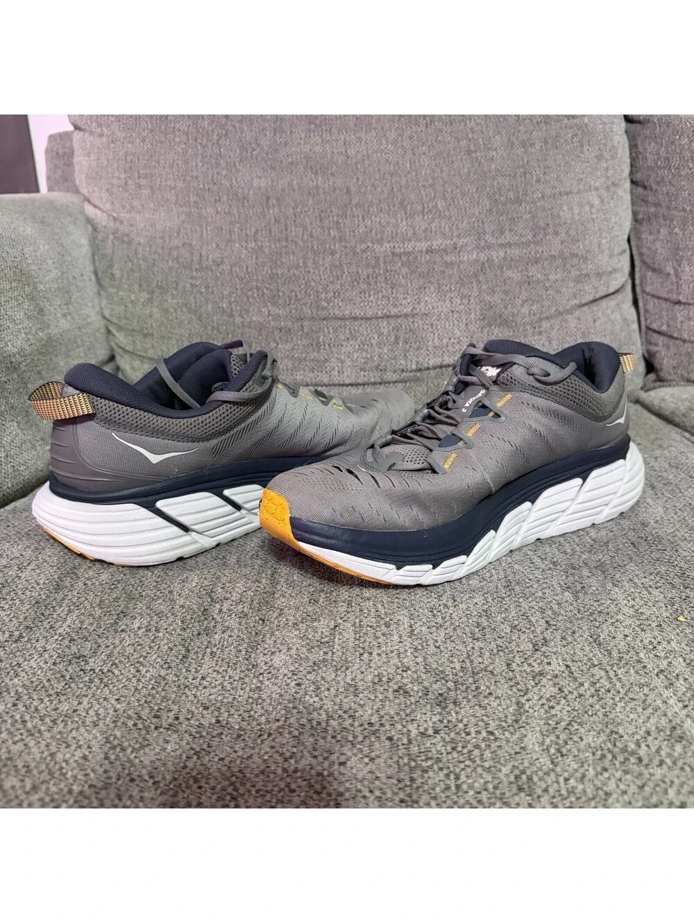 Hoka One One Gaviota 3 Charcoal Grey Ombre Blue Men Size 12D